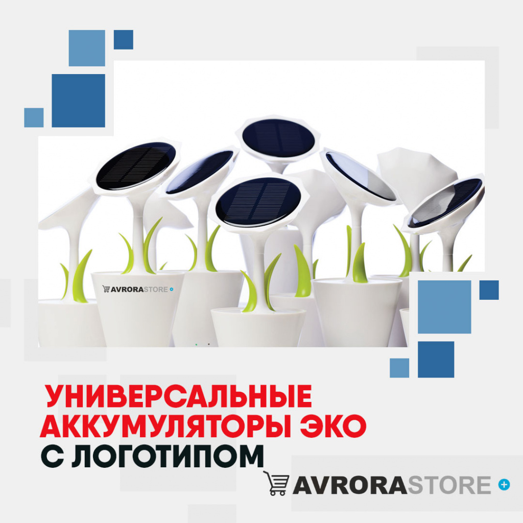 Аккумуляторы ЭКО с логотипом  купить на заказ в кибермаркете AvroraSTORE