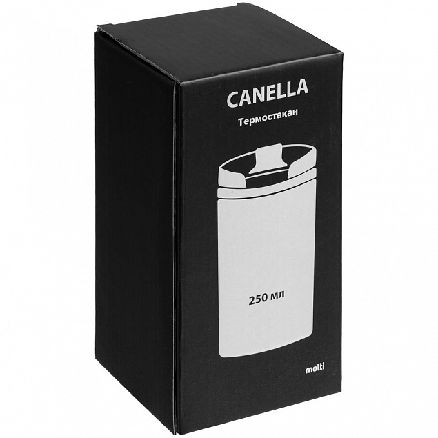 Термостакан Canella, серебристый с логотипом  заказать по выгодной цене в кибермаркете AvroraStore