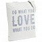 Холщовая сумка Do Love, молочно-белая с логотипом  заказать по выгодной цене в кибермаркете AvroraStore