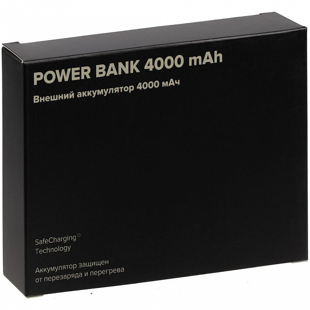 Внешний аккумулятор Easy Trick, 4000 мАч, черный с логотипом  заказать по выгодной цене в кибермаркете AvroraStore