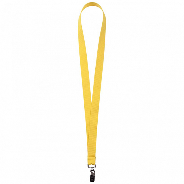 Лента для бейджа Neckband, желтый с логотипом  заказать по выгодной цене в кибермаркете AvroraStore