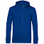 Толстовка на молнии с капюшоном унисекс BNC Organic, ярко-синяя с логотипом  заказать по выгодной цене в кибермаркете AvroraStore