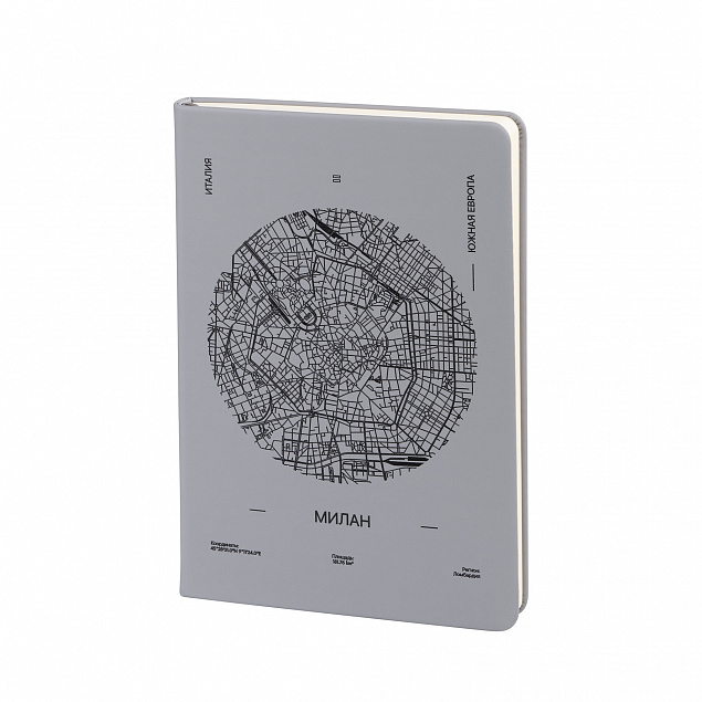 Ежедневник недатированный "Милан_Карта", А5 с логотипом  заказать по выгодной цене в кибермаркете AvroraStore