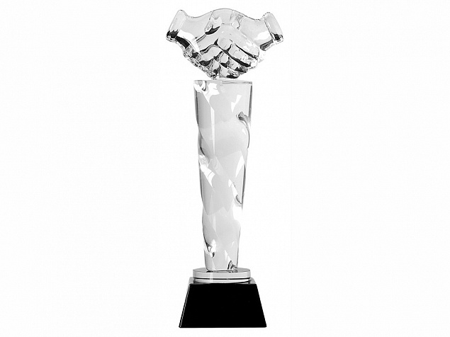 Награда "Рукопожатие" с логотипом  заказать по выгодной цене в кибермаркете AvroraStore