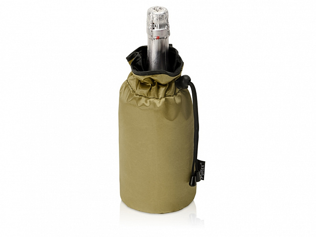 PWC CHAMP. COOLER BAG GOLD/Охладитель для бутылки шампанского Cold bubbles, золотой с логотипом  заказать по выгодной цене в кибермаркете AvroraStore