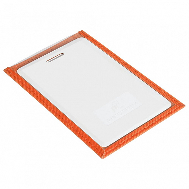 Чехол для пропуска Twill, оранжевый с логотипом  заказать по выгодной цене в кибермаркете AvroraStore
