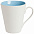 Кружка newBell матовая, белая с голубым с логотипом  заказать по выгодной цене в кибермаркете AvroraStore