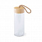 Бутылка для воды "Simple", 19 см, бамбук, стекло с логотипом  заказать по выгодной цене в кибермаркете AvroraStore