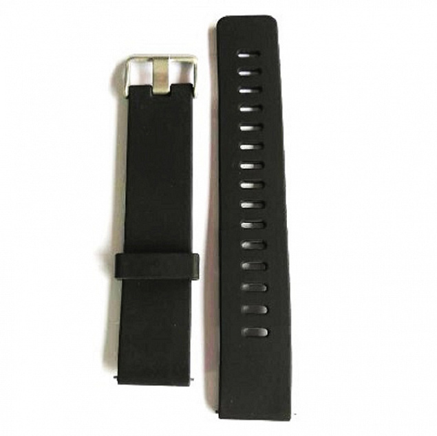 браслет к часам SAM черный с логотипом  заказать по выгодной цене в кибермаркете AvroraStore