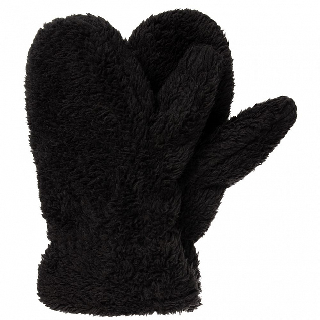 Варежки Flocky, черные с логотипом  заказать по выгодной цене в кибермаркете AvroraStore