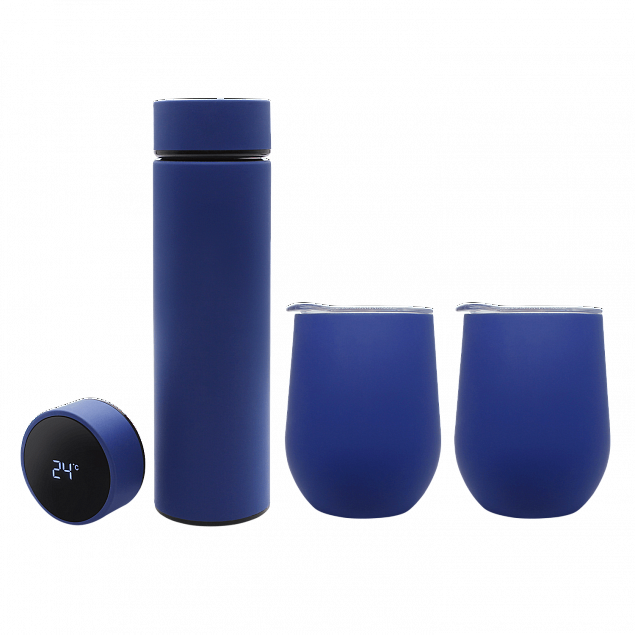 Набор Hot Box CS2 grey (синий) с логотипом  заказать по выгодной цене в кибермаркете AvroraStore