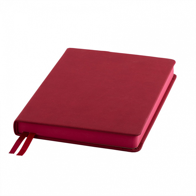 Ежедневник датированный Softie, А5, бордовый, кремовый блок, бордовый обрез с логотипом  заказать по выгодной цене в кибермаркете AvroraStore