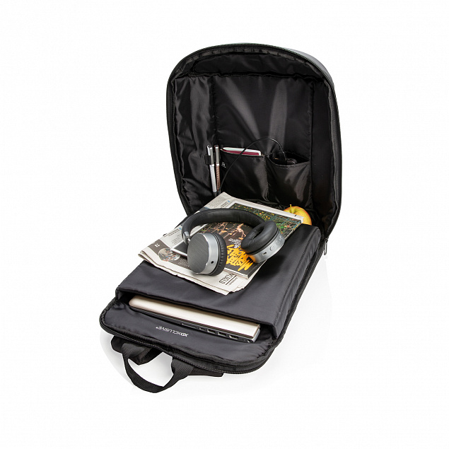 Антикражный рюкзак Madrid с разъемом USB и защитой RFID с логотипом  заказать по выгодной цене в кибермаркете AvroraStore