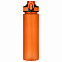 Бутылка для воды Flip, оранжевая с логотипом  заказать по выгодной цене в кибермаркете AvroraStore