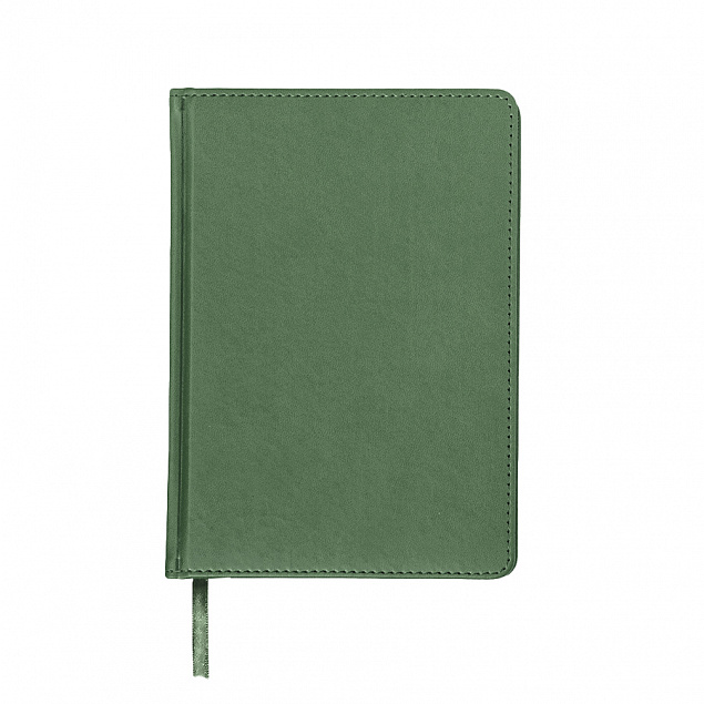 Ежедневник недатированный Campbell, А5,  зеленый, белый блок с логотипом  заказать по выгодной цене в кибермаркете AvroraStore