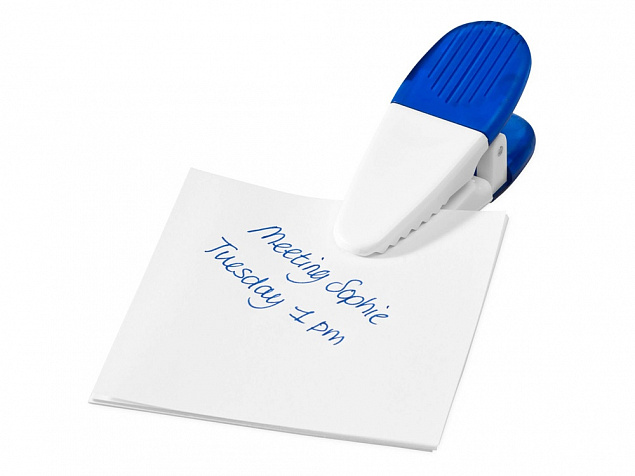 Держатель для бумаги Holdz на магните, синий с логотипом  заказать по выгодной цене в кибермаркете AvroraStore