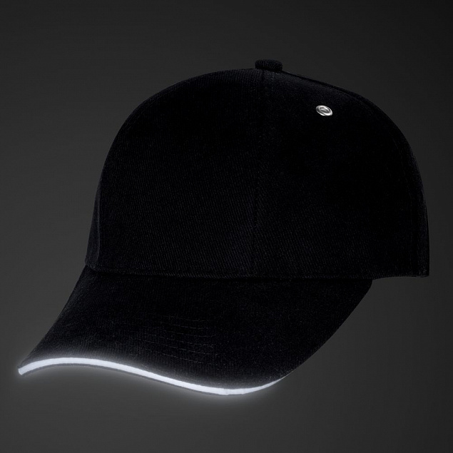 Бейсболка Hard Work Black со светоотражающим элементом с логотипом  заказать по выгодной цене в кибермаркете AvroraStore