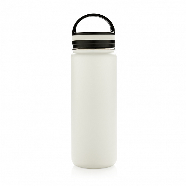 Герметичная вакуумная бутылка с широким горлышком, белая с логотипом  заказать по выгодной цене в кибермаркете AvroraStore