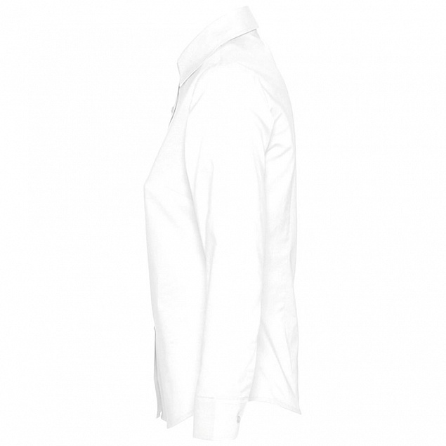 Рубашка женская с длинным рукавом EMBASSY, белая с логотипом  заказать по выгодной цене в кибермаркете AvroraStore