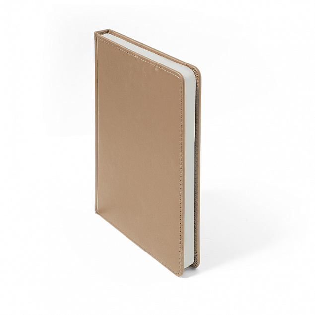Ежедневник недатированный Campbell, А5, светло-коричневый, белый блок с логотипом  заказать по выгодной цене в кибермаркете AvroraStore