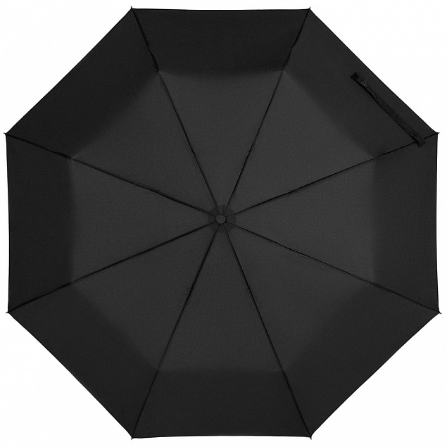 Зонт складной Hit Mini ver.2, черный с логотипом  заказать по выгодной цене в кибермаркете AvroraStore