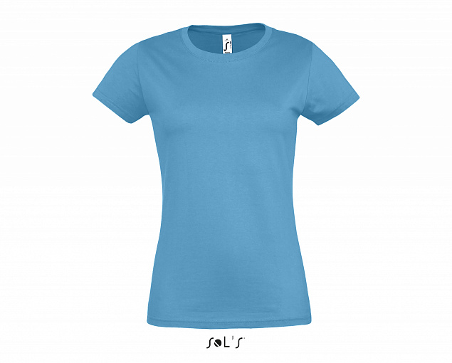 Фуфайка (футболка) IMPERIAL женская,Аква L с логотипом  заказать по выгодной цене в кибермаркете AvroraStore