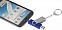 Флешка Double Twist 16 Гб синяя с логотипом  заказать по выгодной цене в кибермаркете AvroraStore