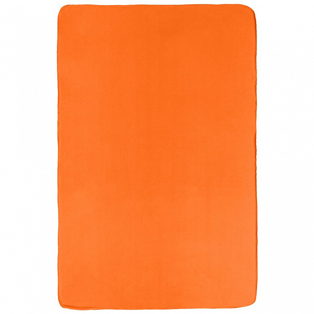 Флисовый плед Warm&Peace, оранжевый с логотипом  заказать по выгодной цене в кибермаркете AvroraStore