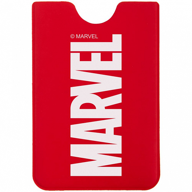 Чехол для карточки Marvel, красный с логотипом  заказать по выгодной цене в кибермаркете AvroraStore