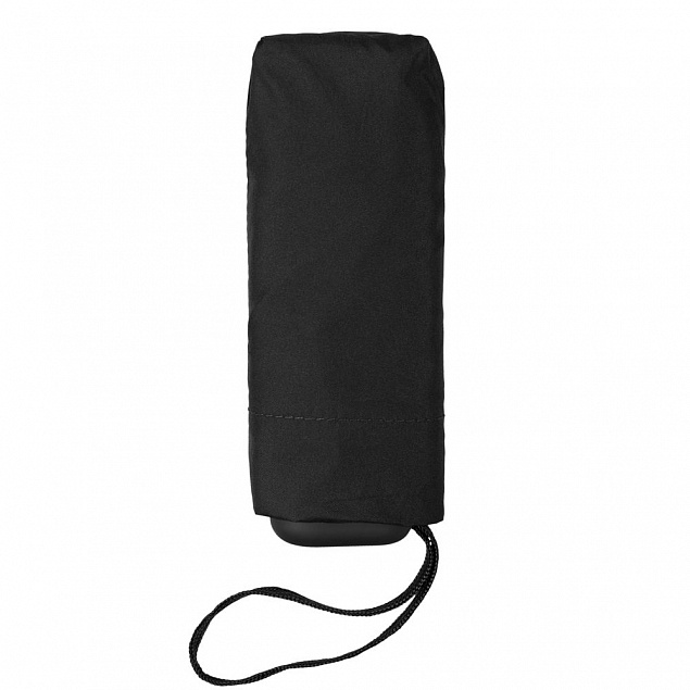Зонт складной Five, черный с логотипом  заказать по выгодной цене в кибермаркете AvroraStore