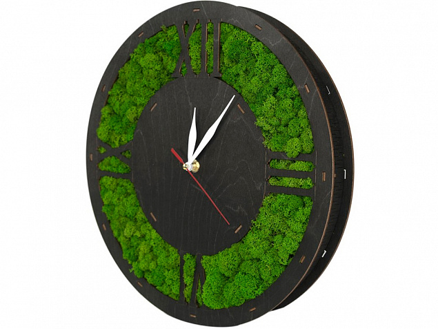 Настенные часы со мхом Римские с логотипом  заказать по выгодной цене в кибермаркете AvroraStore