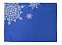 Декоративная салфетка «Снежинки», синяя с логотипом  заказать по выгодной цене в кибермаркете AvroraStore