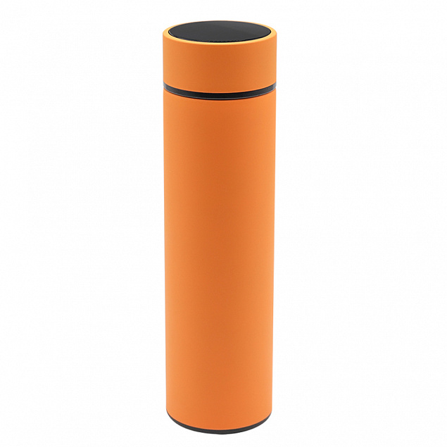 Термос Indy, оранжевый с логотипом  заказать по выгодной цене в кибермаркете AvroraStore