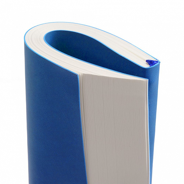 Ежедневник Flat Light, недатированный, синий с логотипом  заказать по выгодной цене в кибермаркете AvroraStore