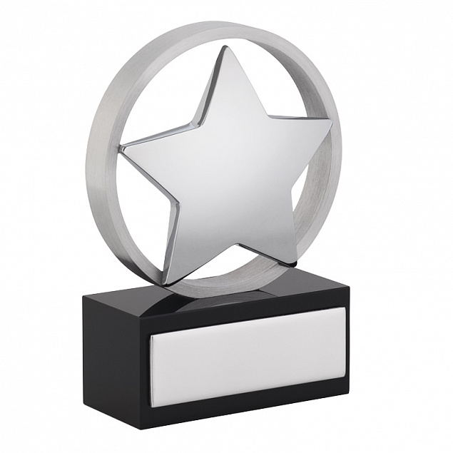 Статуэтка наградная "Звезда" с логотипом  заказать по выгодной цене в кибермаркете AvroraStore