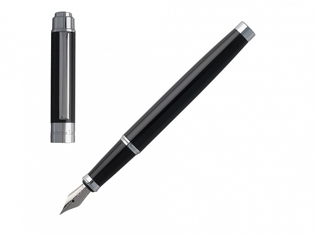 Ручка перьевая Scribal Black с логотипом  заказать по выгодной цене в кибермаркете AvroraStore