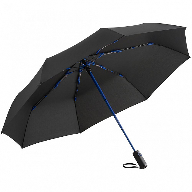 Зонт складной AOC Colorline, синий с логотипом  заказать по выгодной цене в кибермаркете AvroraStore