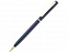 Ручка шариковая Лиссабон синяя с логотипом  заказать по выгодной цене в кибермаркете AvroraStore