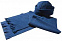 Комплект Unit Fleecy: шарф и шапка, синий с логотипом  заказать по выгодной цене в кибермаркете AvroraStore