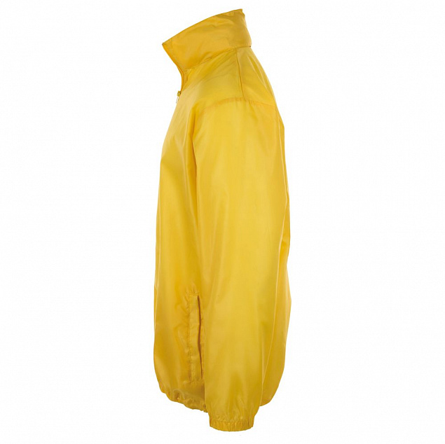 Ветровка унисекс SHIFT, желтая с логотипом  заказать по выгодной цене в кибермаркете AvroraStore