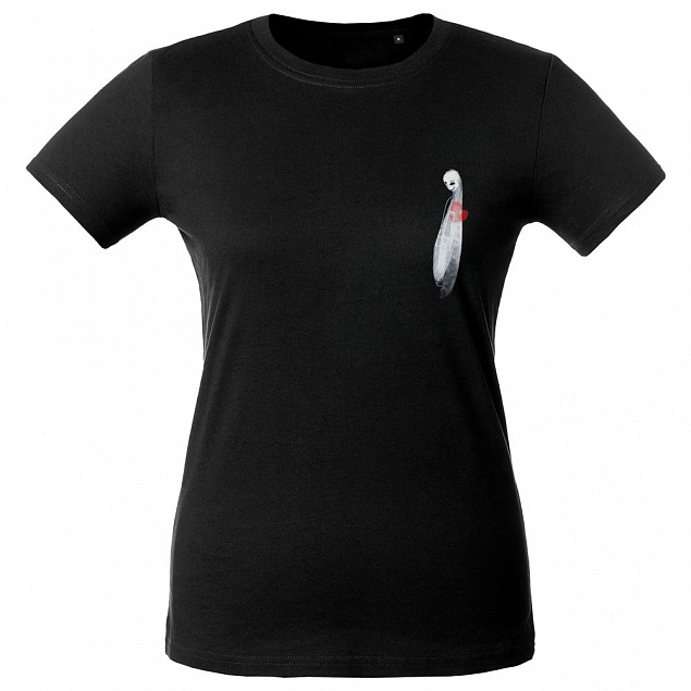 Футболка женская Ghost of Love, черная с логотипом  заказать по выгодной цене в кибермаркете AvroraStore