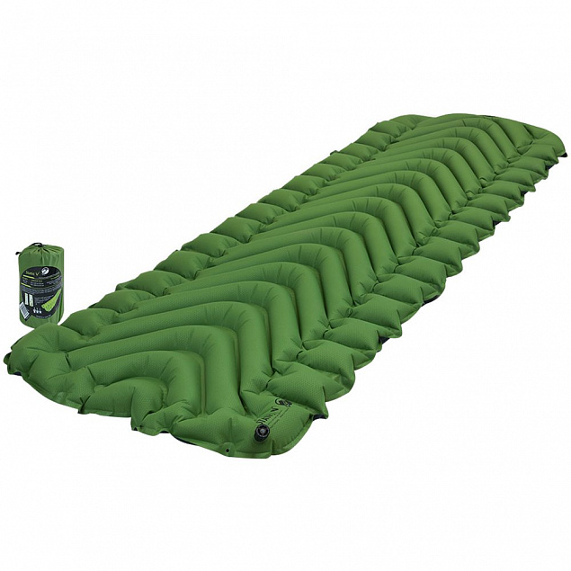 Надувной коврик Static V, зеленый с логотипом  заказать по выгодной цене в кибермаркете AvroraStore