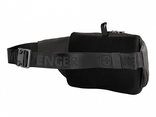 Сумка WENGER для ношения через плечо или на поясе, серая, 100% полиэстер, 30х10х15 см, 3 л с логотипом  заказать по выгодной цене в кибермаркете AvroraStore