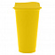 Стакан с крышкой Color Cap, желтый с логотипом  заказать по выгодной цене в кибермаркете AvroraStore