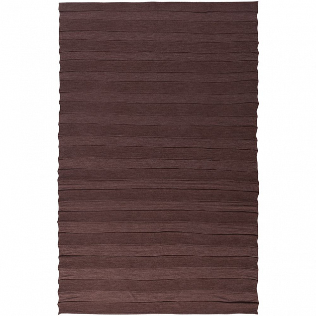 Плед Pleat, коричневый с логотипом  заказать по выгодной цене в кибермаркете AvroraStore