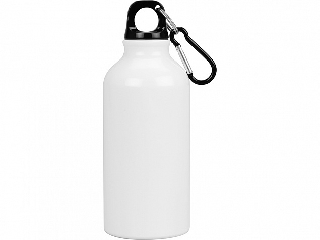 Бутылка Oregon с карабином 400мл, белый с логотипом  заказать по выгодной цене в кибермаркете AvroraStore