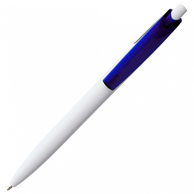 Ручка шариковая Bento, белая с оранжевым с логотипом  заказать по выгодной цене в кибермаркете AvroraStore