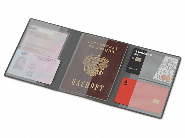 Обложка на магнитах для автодокументов и паспорта «Favor» с логотипом  заказать по выгодной цене в кибермаркете AvroraStore