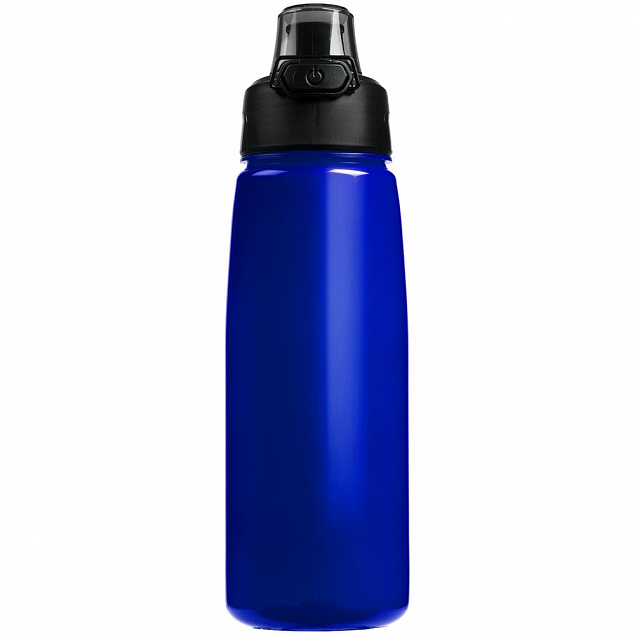 Спортивная бутылка Rally, синяя с логотипом  заказать по выгодной цене в кибермаркете AvroraStore