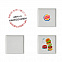 Тарелка керамика белая квадрат 145мм с логотипом  заказать по выгодной цене в кибермаркете AvroraStore